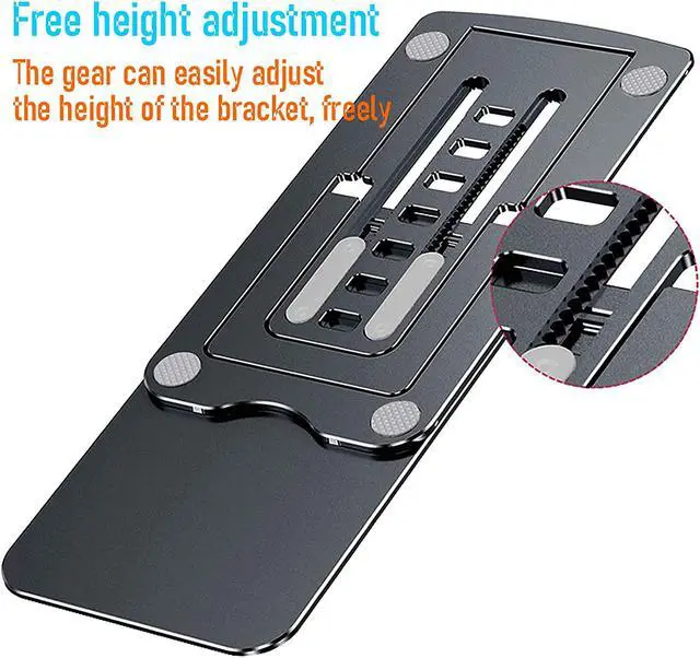 Alt view image 5 of 6 - Cell Phone Stand,Bimawen Foldable Aluminum Alloy Ultra Slim Cell Phone Holder for Desk,or Device from 3" to 13" (Grey)