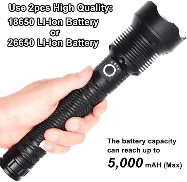 Alt view image 4 of 7 - Manufacturer High Power High Brightness 1000 Lumens Aluminium alloy Rechargeable LED Flashlight USB Charging