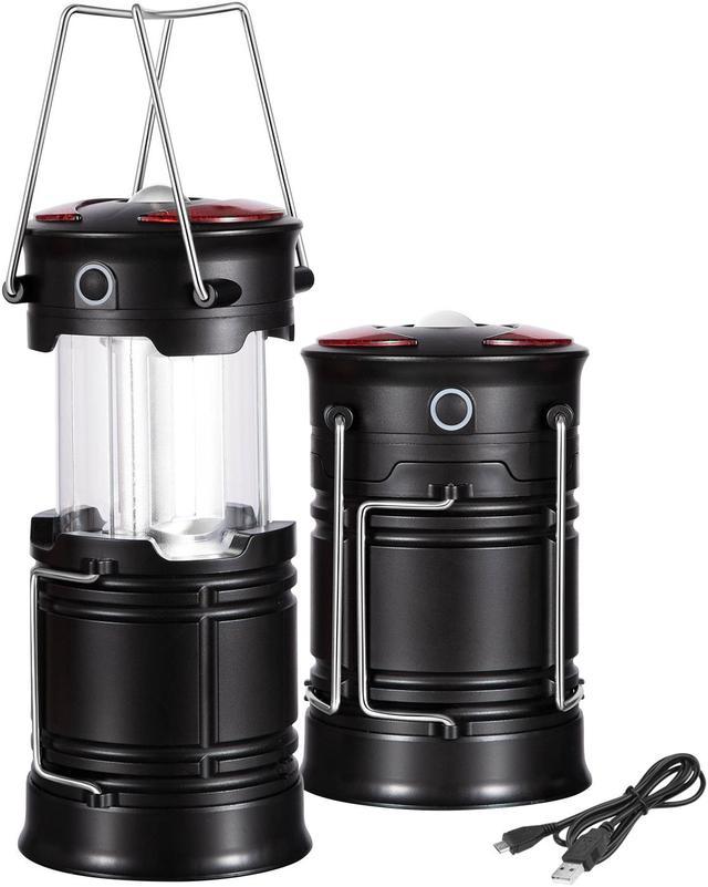 Portable LED Camping Lantern With Rechargeable Battery Or 3 AA