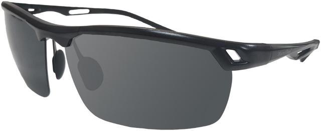 Macro Giant Sport Sunglasses, Black Frame, Dark Gray Lens