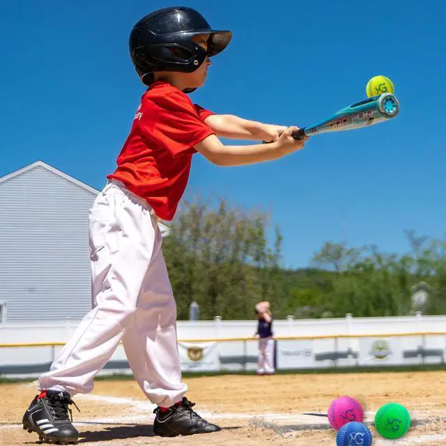 Alt view image 2 of 7 - Macro Giant 9 Inch (Circum.) 2.8 Inch (Dia.) PU Foam Baseball, Set of 32, Multicolors, Beginner, Training Practice, Playground, Kids Ball