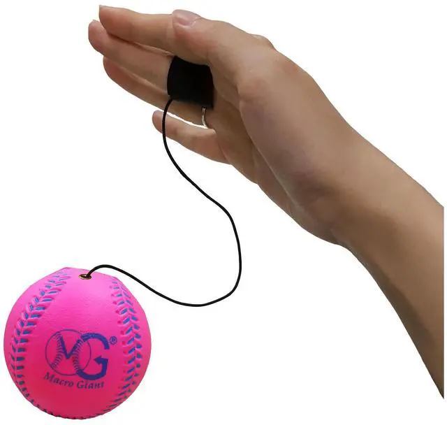 Alt view image 4 of 4 - Macro Giant 2.8 Inch (Diameter) PU Foam Rebound Ball, Set of 10, Assorted Colors, Baseball, Return Ball, Easy Sports