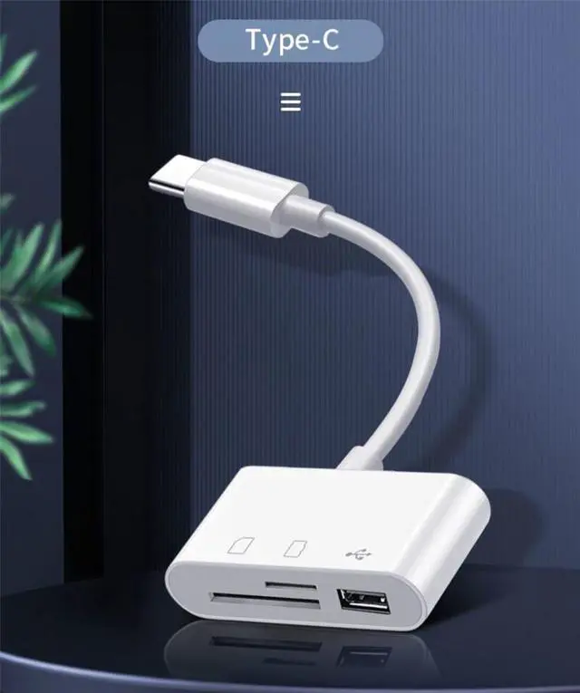 Alt view image 6 of 6 - Card Reader 3-in-1 Mobile Phone Tablet Connected with Type C to USB SD TF Multifunctional Conversion Cable