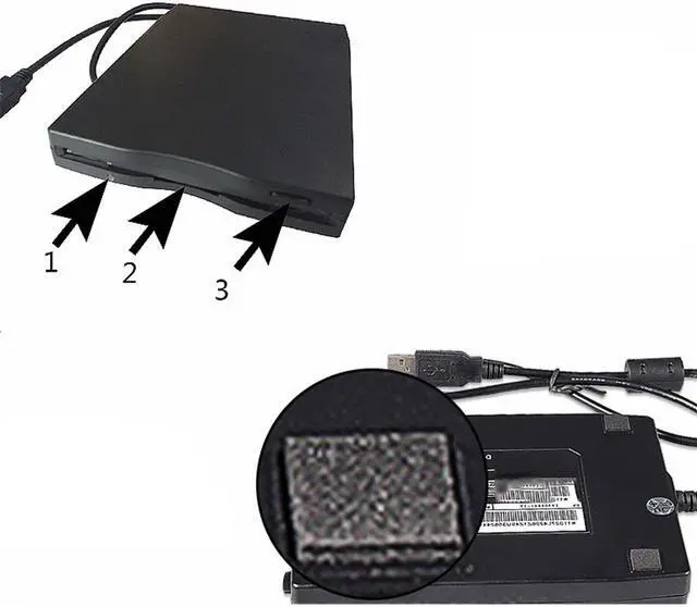 Alt view image 7 of 7 - USB Portable Floppy Drive USB External Floppy Drive 3.5-inch Floppy Drive
