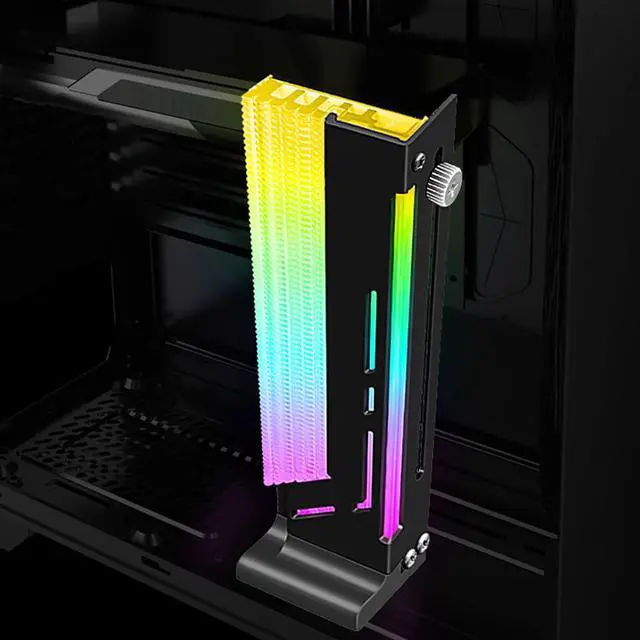 Alt view image 7 of 7 - RGB GPU Holder Video Card Holder Adjustable Non-Slip Graphics Card Bracket