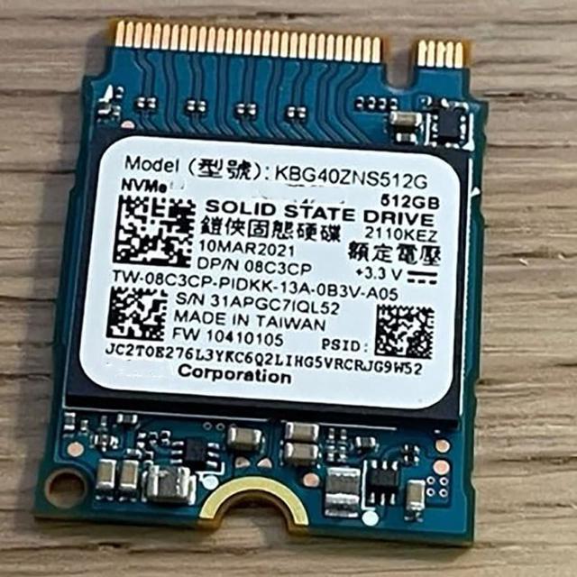 Used - Like New: 512GB NVMe PCIe M.2 2230 SSD 30mm Half Size KBG40ZNS512G  For Kioxia/Toshiba - Newegg.com