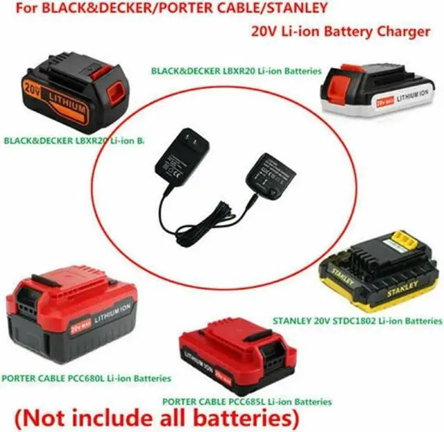 Alt view image 5 of 5 - Paiying 20V Lithium Battery Charger Max Output 500mA For Black and Decker Battery LBX20 LBXR20 LB20