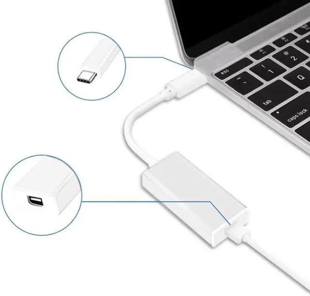 Alt view image 6 of 6 - Acaigel 1pc Thunderbolt 3 To Thunderbolt 2 Adapter Type C Cable USB For Macbook Air Pro