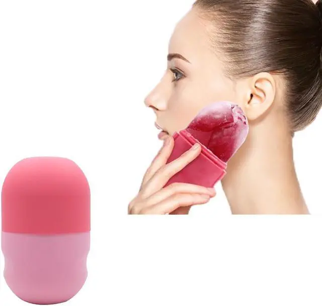 Main image of Silicone Massage Ice Cube Mold Facial Ice Contour Roller Face Skin Care