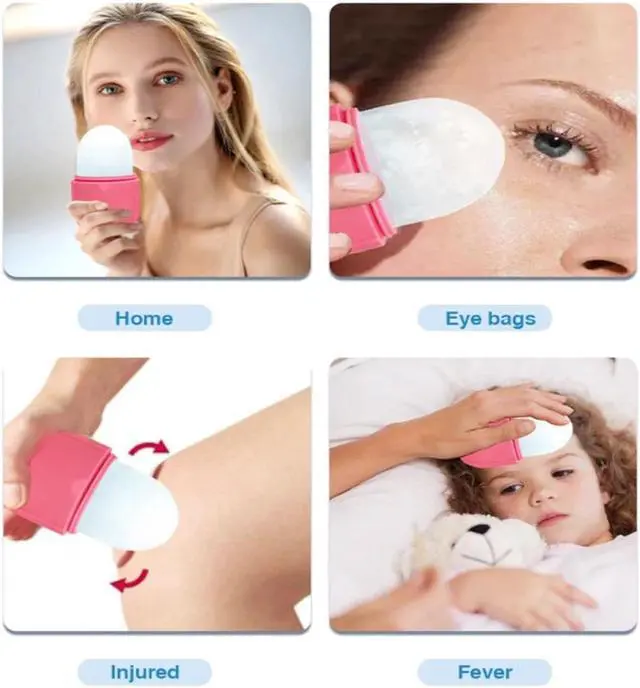 Alt view image 6 of 7 - Silicone Massage Ice Cube Mold Facial Ice Contour Roller Face Skin Care