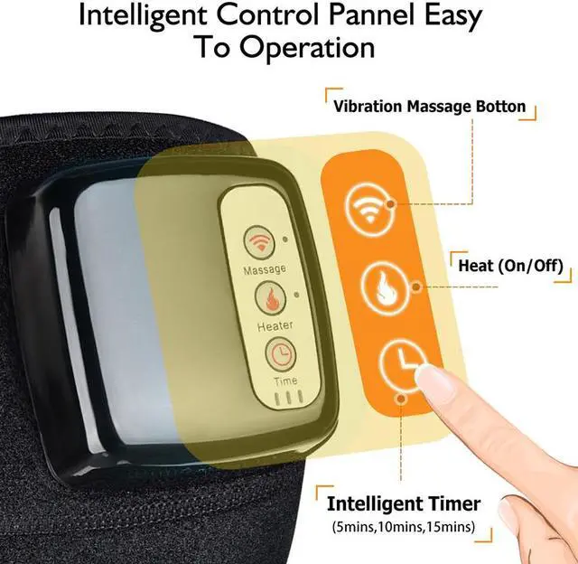 Alt view image 4 of 7 - Yingshan Heated and Vibration Massage Knee Brace Wrap for Knee Injury Cramps Arthritis Recovery Massager for Muscles Pain Relief