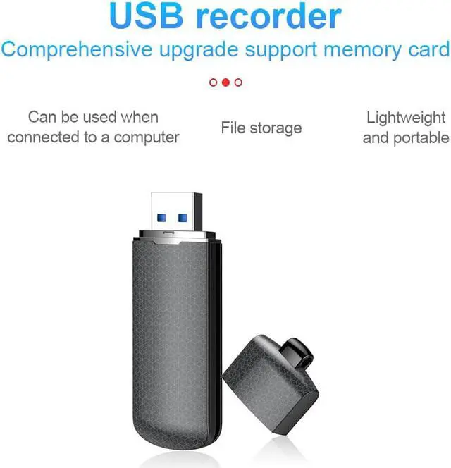 Alt view image 2 of 7 - Acaigel 16GB Mini Voice Activated Sound Audio Recorder USB Flash Drive U Disk