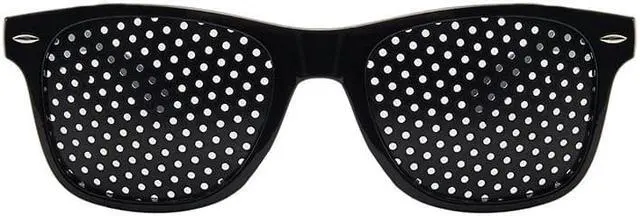 Alt view image 4 of 7 - 2 x Black Pinhole Glasses Anti-Myopia Small Holes Vision Correction Eye Exercise