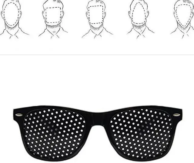 Alt view image 7 of 7 - 2 x Black Pinhole Glasses Anti-Myopia Small Holes Vision Correction Eye Exercise