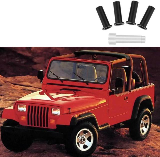 4Pcs Door Hinge Pin Bushings Kit w/ Tool For 1986-2006 Jeep Wrangler TJ YJ  CJ LJ Body 