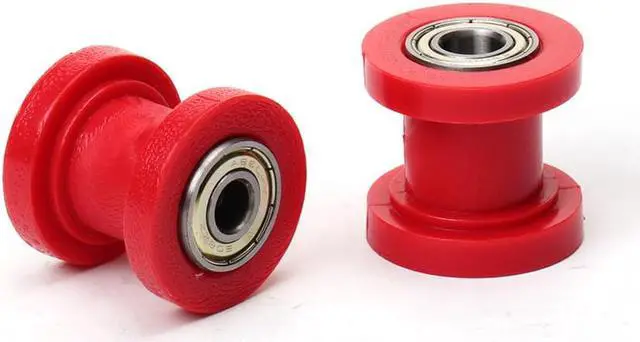 Alt view image 2 of 5 - Furulu 2Pcs Chain Roller Slider Tensioner Wheel Guide 8 mm For Pit Dirt Mini Bike ATV