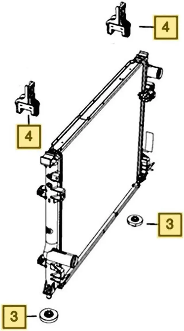 Alt view image 6 of 6 - Paiying Upper & Lower Radiator Insulator For Dodge Charger Challenger Magnum 68017994AA