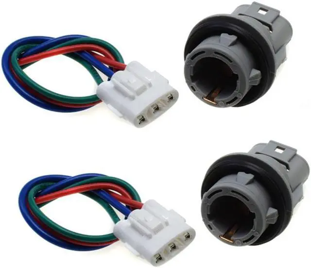 Alt view image 4 of 7 - Paiying 2 Front Turn Signal Light Socket Connector Harness W/ 3-Wire Kit For Honda Civic