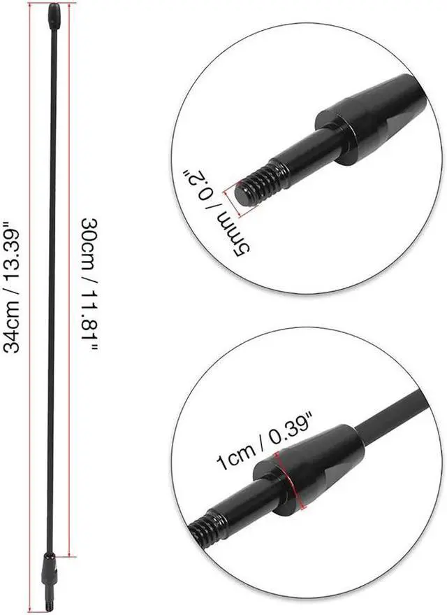 Alt view image 2 of 5 - Yingshan 13 Inches Radio Antenna Mast Rod D3Az18A886A For Ford Mustang F150 F250 Mercury