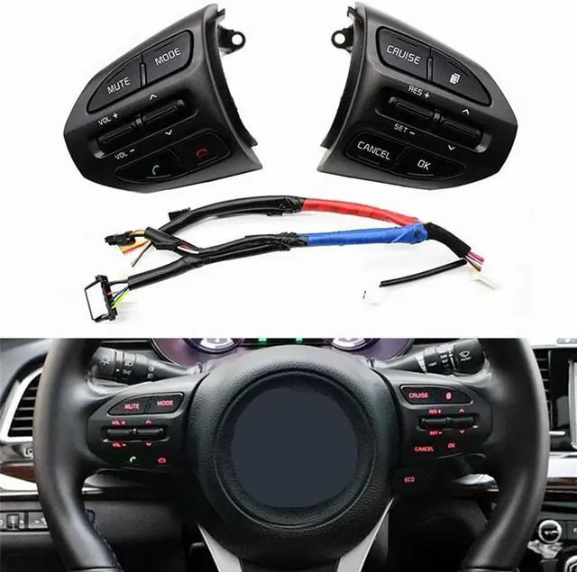 Alt view image 3 of 5 - Furulu Car Steering Wheel Buttons For Kia K5 Optima 14-15 Cruise Volume Control Buttons