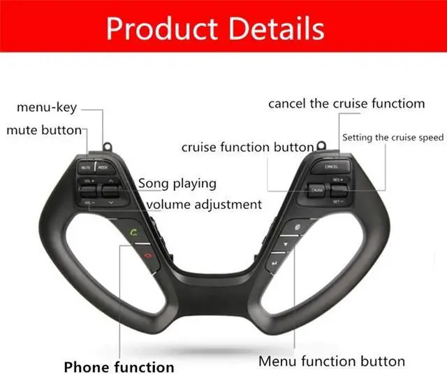 Alt view image 5 of 5 - Yingshan Steering Wheel Cruise Control Switch For Kia K3 13-18 Forte 14-16 Cerato 2013 2014