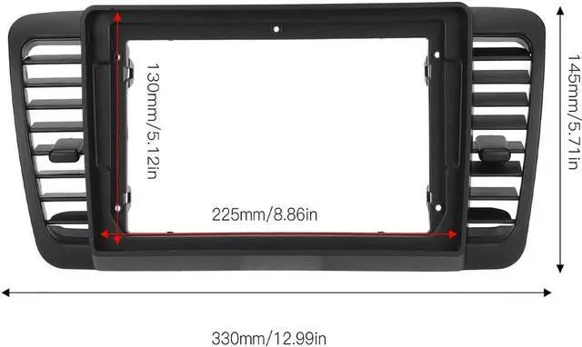Alt view image 4 of 7 - Acaigel Double 2 Din Stereo Radio Fascia Panel Frame For Subaru Outback Legacy 2004-2009