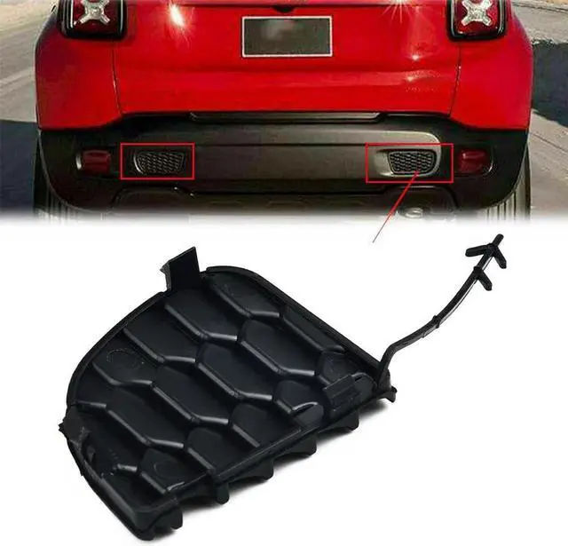 Alt view image 2 of 5 - Yingshan 1X Rear Bumper Tow Hook Eye Cap 5Vw91Lxhaa 735585028 For Jeep Renegade 2015-2019