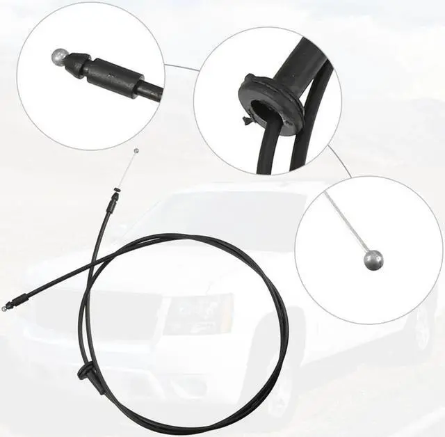 Alt view image 4 of 5 - Yassdwbn Hood Latch Release Cable For 06-11 Hyundai Azera Sonata 81190-3K001, 81190-3K000