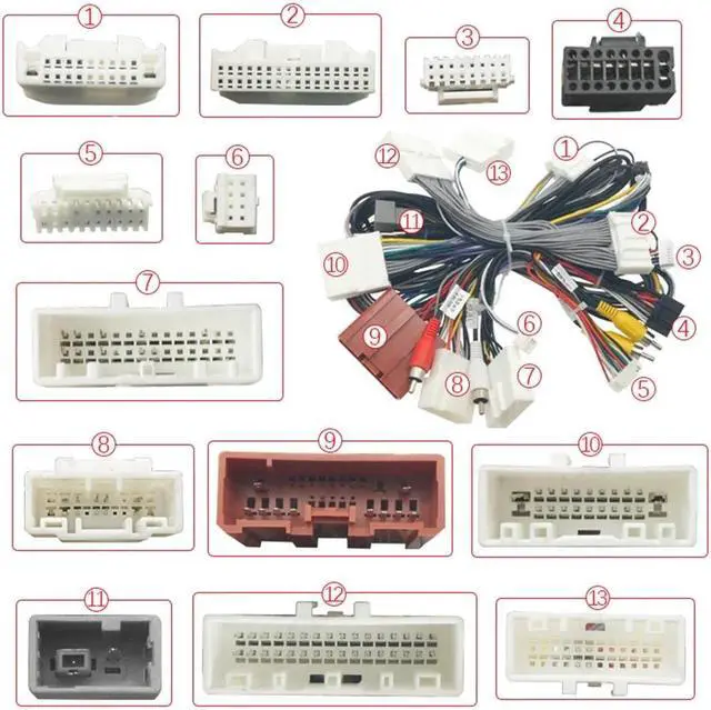 Alt view image 3 of 5 - Yassdwbn 16Pin Stereo Radio Android Wiring Harness Adapter Connector For Mazda CX-5 14-16