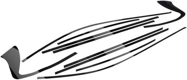 Alt view image 5 of 5 - Paiying Car Chrome Delete Blackout Overlay Window Trim Bright Black For Infiniti Q50/50S