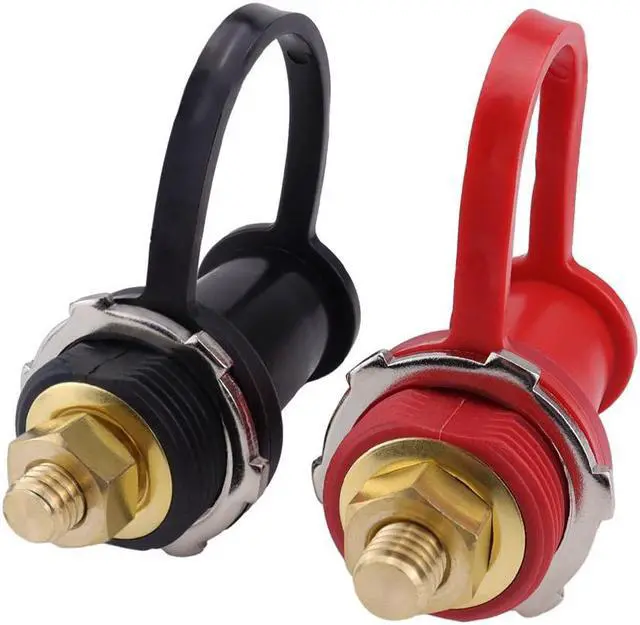 Alt view image 5 of 5 - Paiying Battery Terminals 3/8" Stud  Charging Jump Post Kit for Marine Auto Truck Can-am