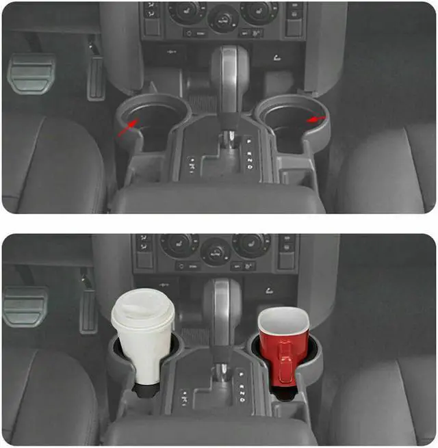 Alt view image 4 of 5 - Paiying Cup Holder Insert For Land Rover LR2 LR3 Range Rover / Sport L322 L405 L320 L494