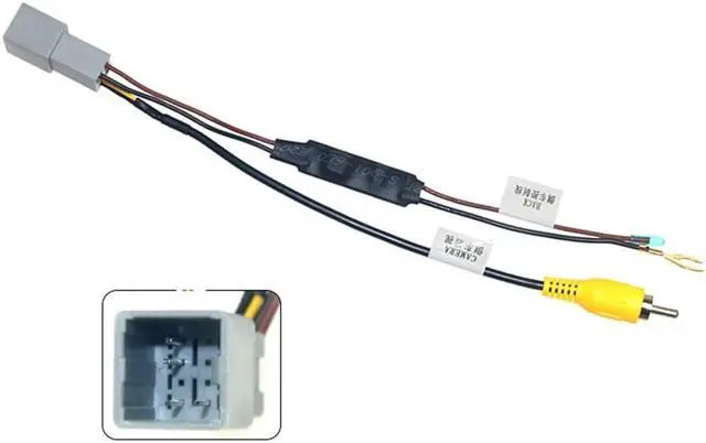 Alt view image 2 of 5 - Yassdwbn Car Reverse Parking Rear Camera Video Plug Converter Cable For Honda Fit 2014-17