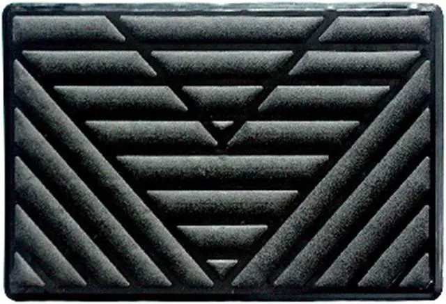 Alt view image 4 of 4 - Paiying 1x Car Floor Carpet Pad Heel Foot Mat Black PVC Pedal Pad 25cm x 15cm Universal