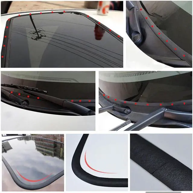 Alt view image 2 of 5 - Paiying 5M Rubber Seal Strip Car Windshield Sunroof Triangular Window Trim Weatherstrip