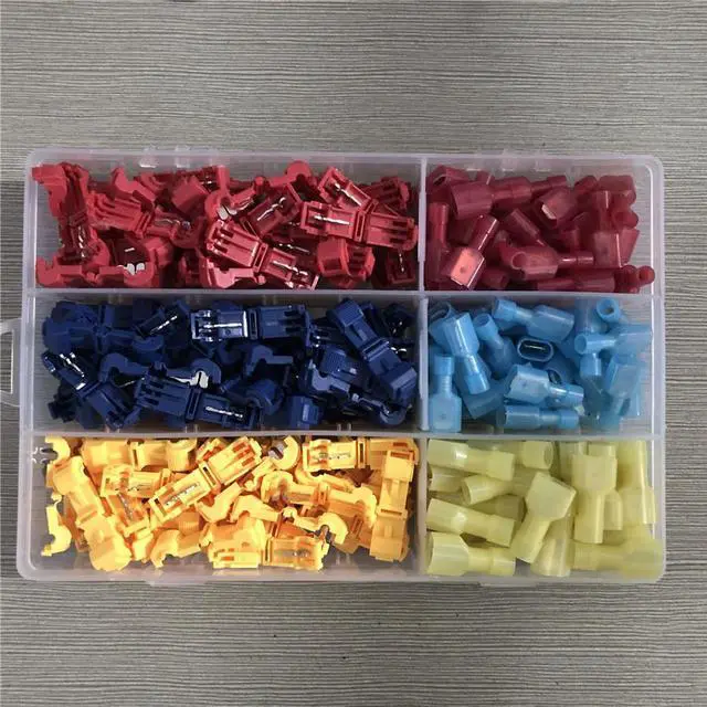 Alt view image 5 of 5 - Paiying 220 Pcs T-Tap Electrical Wire Crimp Terminals Quick Splice Cable Connectors Kit