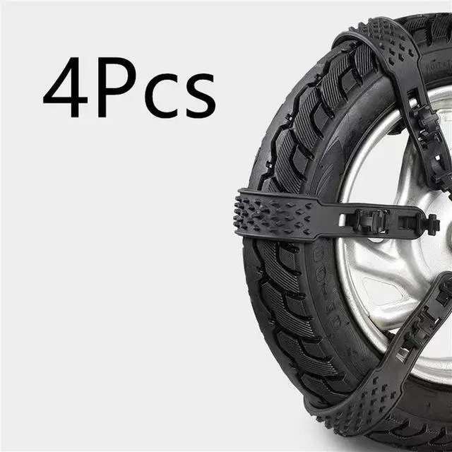 Alt view image 5 of 5 - Acaigel 4Pcs Anti-Skid Snow Chain Motorcycles Bicycles Wheels Tire Non-Slip Snow Chains