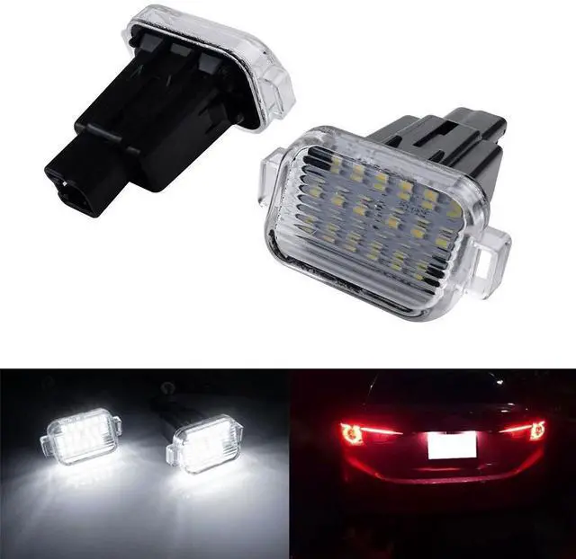 Alt view image 3 of 5 - Paiying 1 Pair Light Number Plate Lamp For 14-18 Mazda 3 Hatchback GHK151270B GHK151270A