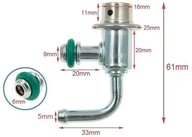 Alt view image 4 of 5 - Paiying 1 x Fuel Injection Pressure Regulator MR431115 23020-46020 For Mitsubishi Toyota