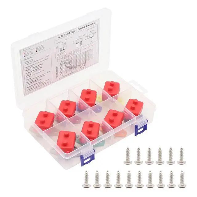 Alt view image 6 of 7 - Yassdwbn 8Pcs Auto Reset Circuit Breaker With Cover 12V - 24V 5A-50A For Car Rv Marine Boat