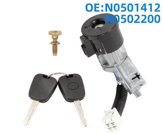 Alt view image 5 of 5 - Paiying Ignition Lock With 2 Keys N0501412 N0502200 For Peugeot 107 Citroen C1 Toyota Aygo