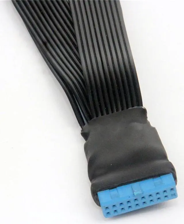 Alt view image 7 of 7 - 19-pin To USB 3.0 20-pin 1 To 2 Power Splitter Cable 18AWG Extension Cable Cord for Motherboard