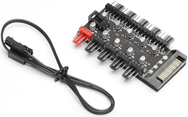 Alt view image 4 of 6 - 12V 4Pin Fan PWM Fan Hub Controller 10 Port CPU Cooler / Case / Chassis Cooling Fan Hub