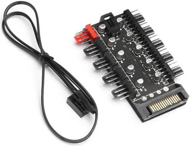 Alt view image 5 of 6 - 12V 4Pin Fan PWM Fan Hub Controller 10 Port CPU Cooler / Case / Chassis Cooling Fan Hub