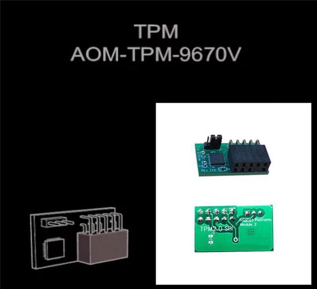 TPM 2.0 Module For SuperMicro AOM-TPM-9670V 10Pin SPI TPM