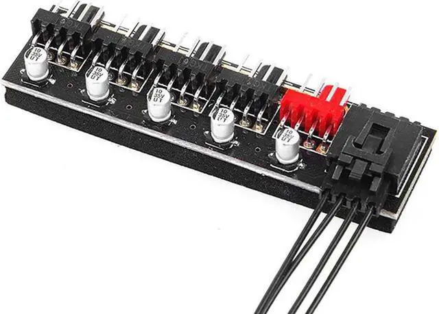 Alt view image 5 of 6 - 5 Port PC 4-pin PWM Fan Hub Circuit Board Cooling Fan Computer Cables Connectors