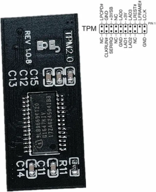 Alt view image 3 of 7 - For ASUS TPM-L R2.0 Compatible Trusted Platform TPM 2.0 Module 20 Pin Windows 11