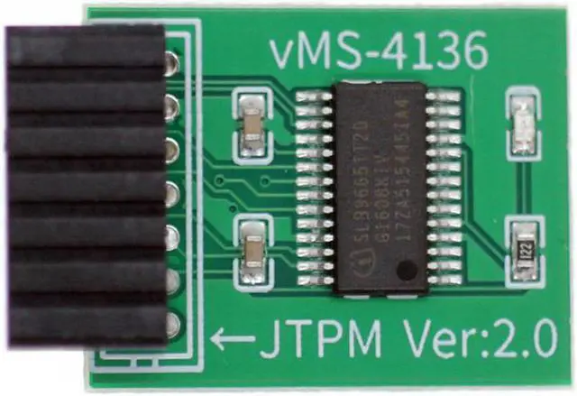 Alt view image 2 of 6 - Trusted Platform Module TPM 2.0 Security Module for MSI 14PIN LPC MS-4136