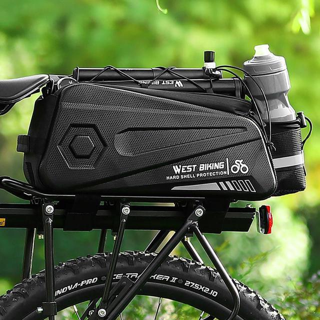 Cycling Rear Seat Bag Waterproof Hard Shell Bag Bike Rear Rack