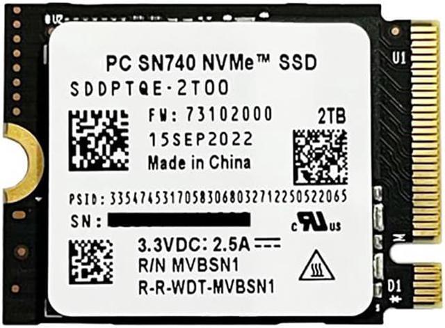PC SN740 2TB M.2 2230 SSD NVMe PCIe4x4 For Steam Deck ASUS ROG